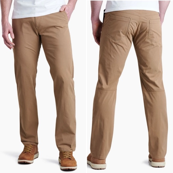 KUHL Slax Men’s Khaki Performance Pants Straight Fit  35x32 🧡 - Picture 1 of 14